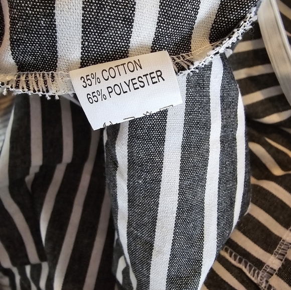 Striped Halter Neck Jumpsuit Grey And White Size Small Tie Waist - Picture 5 of 5